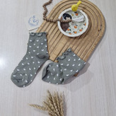 جوراب زنانه نیم ساق طرح قلب لب کنگره ای